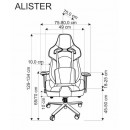 Кресло компьютерное HALMAR ALISTER серый/черный